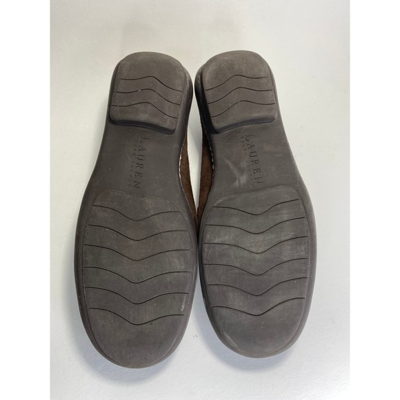 Lauren by Ralph Lauren Hildy Suede Leather Brown Driving Shoe Loafer - Picture 4 of 5